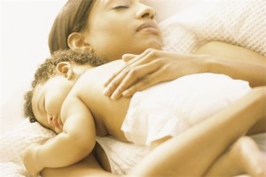 Mom and Child Sleeping