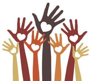 volunteer hands